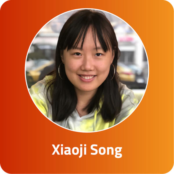 A styled portrait of Xiaoji Song