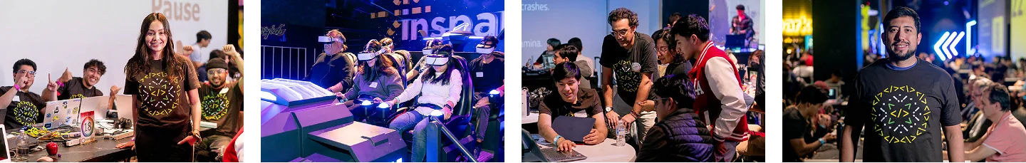 Participants at an Interledger hackathon coding, collaborating, and trying VR